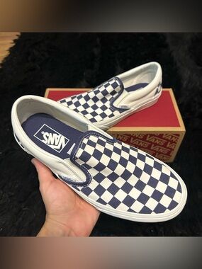 VANS off the wall checkerboard slip on shoes sneakers women’s 8 new in box